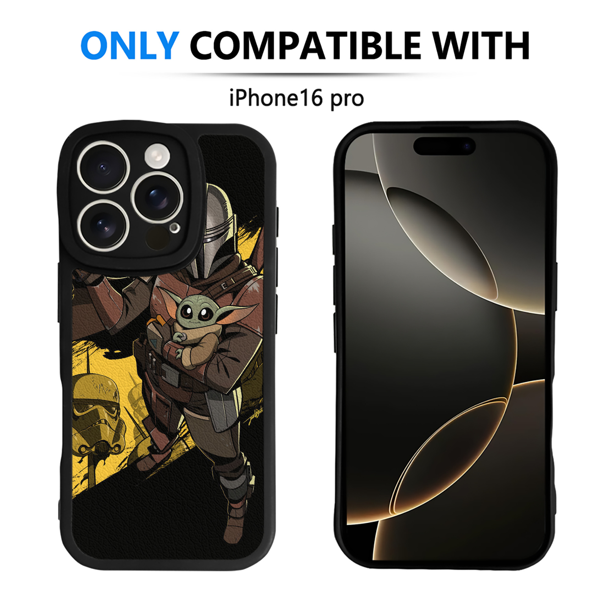 （画像用） スター・ウォーズ Star Wars 【iPhone 16シリーズ対応】シリコンスマホケース（レザー調） 材質：シリコン